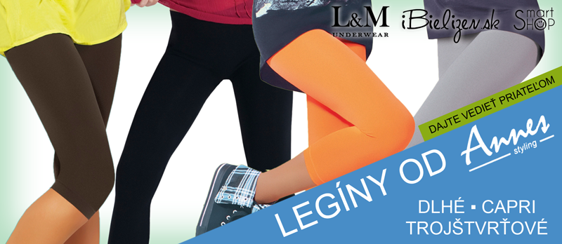 Legíny od ANNES v troch dĺžkach - dlhé, capri, trojštvrťové - a sviežich letných farbách