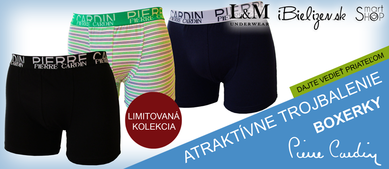 Atraktívne trojbalenie - pánske boxerky Pierre Cardin