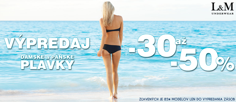 výpredaj plavky -30 až 50%