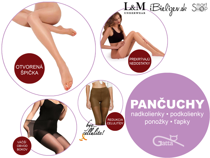 Pančuchy, nadkolienky, podkolienky, ponožky a ťapky Gatta